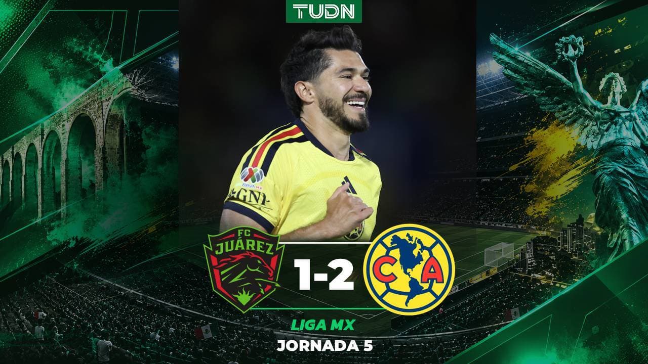 América derrota a domicilio a Juárez y sigue líder de la Liga MX