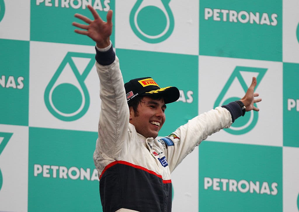 Su primer podio llegó en 2012 sólo superado por Fernando Alonso de Ferrari en el GP de Malasia.