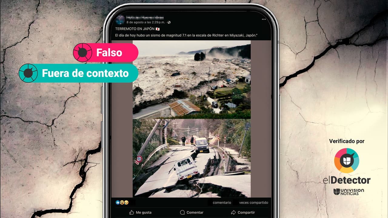 Esas fotos no son de los daños causados por el terremoto del pasado 8 de agosto en Japón, sino de otros eventos sísmicos