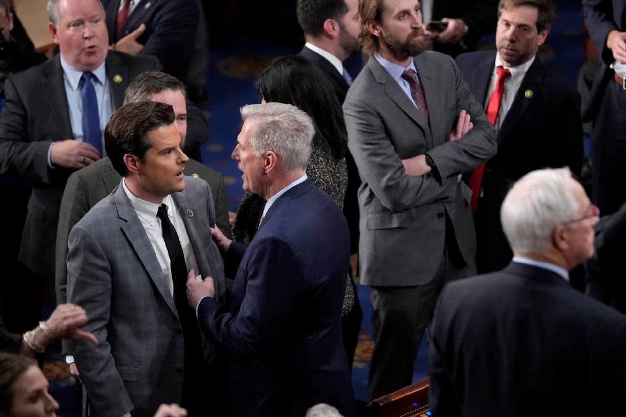 McCarthy confrotó a Gaetz en uno de los momentos de mayor tensión.