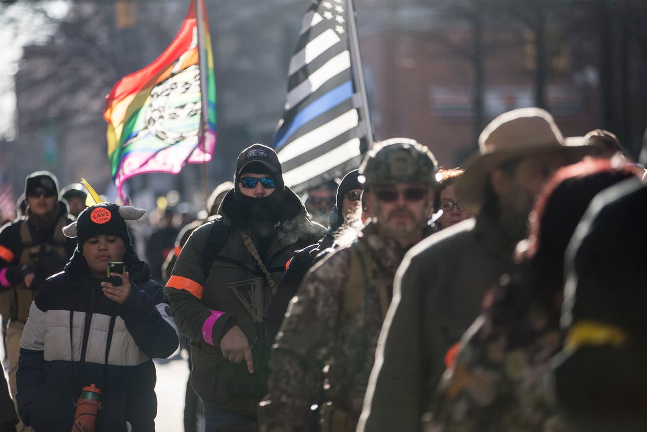 Marcha a favor de las armas en Richmond, Virginia.
