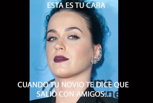 Katy Perry tiene una mirada matadora que pondría a temblar a cualquier hombre... así que cuidado con las mentiras blancas.