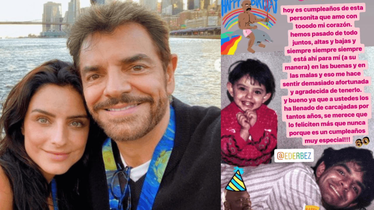 Aislinn felicita a Eugenio Derbez por su cumpleaños 60.