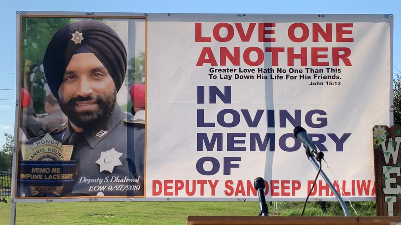 El oficial Sandeep Singh Dhaliwal murió cumpliendo su deber en septiembre del 2019, durante una parada de tráfico rutinaria en el noroeste del condado Harris.