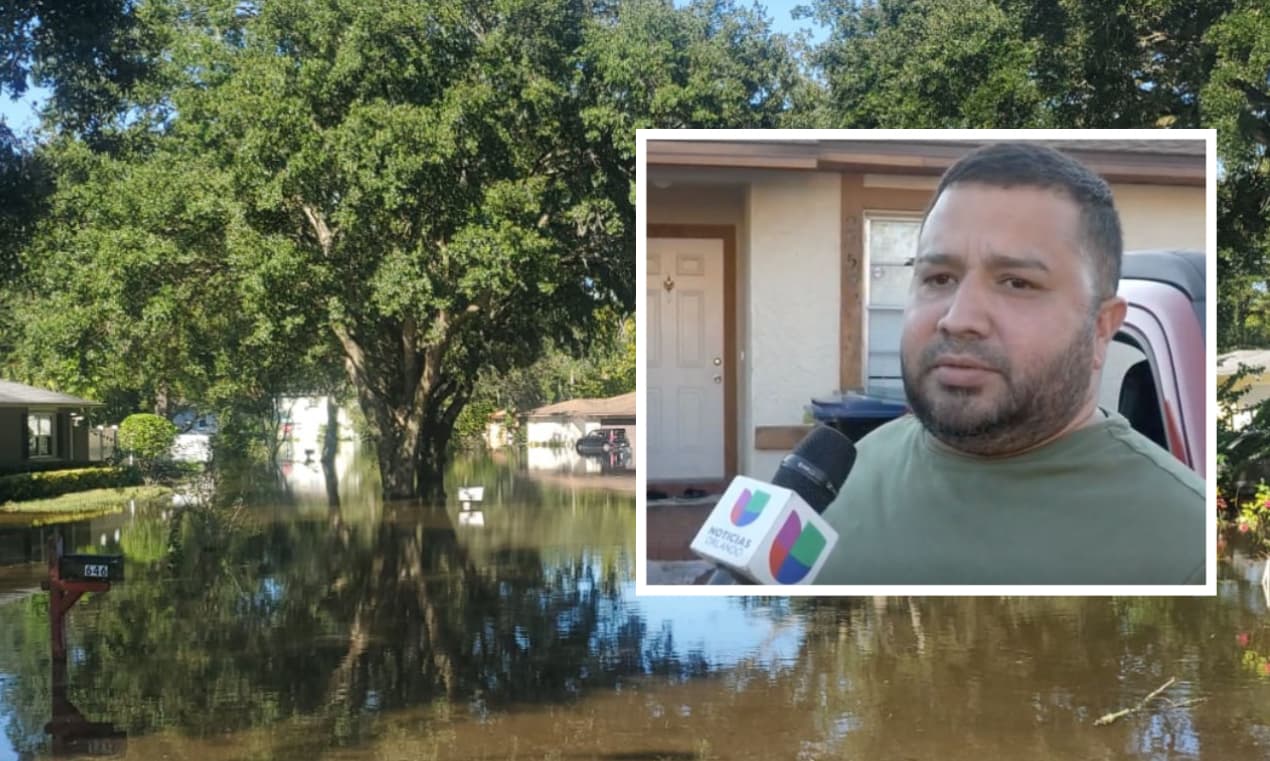 Familia hispana escapa por la ventana de su vivienda para salvar su vida durante huracán Ian