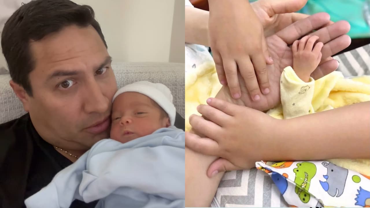 Julión Álvarez compartió tiernas imágenes de su tercer hijo, César.
