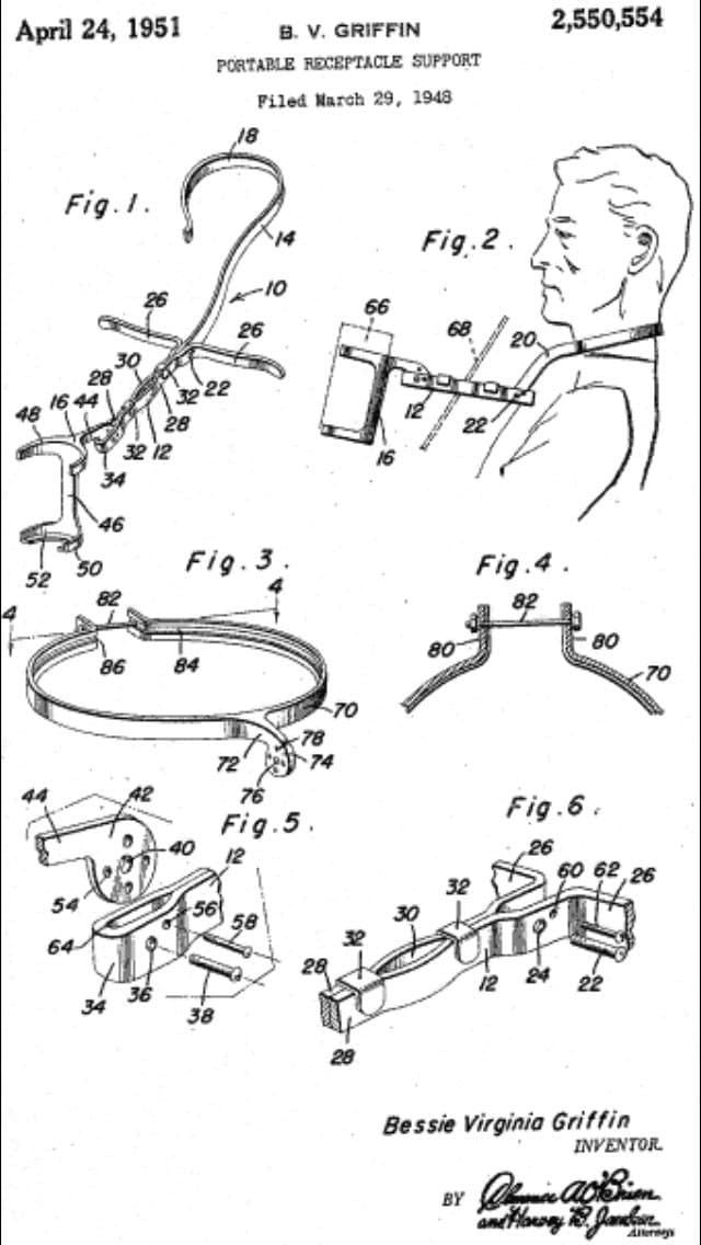<h3 class="cms-H3-H3">El tubo de alimentación para uso médico</h3>
<br>
<br>Bessie Virginia Blount, también conocida como Bessie Blount Griffin, fue una enfermera, fisioterapeuta y profesora afroamericana que trabajó con veteranos de la 
<a href="https://www.history.com/topics/world-war-ii/world-war-ii-history">Segunda Guerra Mundial</a> en la década de los años cuarenta en el hospital del Bronx, en Nueva York, que hoy en día es parte del Sistema de Salud BronxCare. Una de sus labores era enseñar a pacientes que habían sufrido una amputación producto de las heridas en combate a escribir con sus dientes y pies. Fue ahí donde ella desarrolló un aparato para que las personas en recuperación pudieran alimentarse por sí mismas. 
<br>
<br>El invento de Blount llevaba comida a la boca del paciente cada vez que él o ella lo mordían. 
<a href="https://patents.google.com/patent/US2550554A/en">Patentó el diseño en 1948.</a> Su invento fue el precursor de los sistemas de alimentación para pacientes de hoy en día, que pueden usarse a través de la nariz o directamente en el estómago.