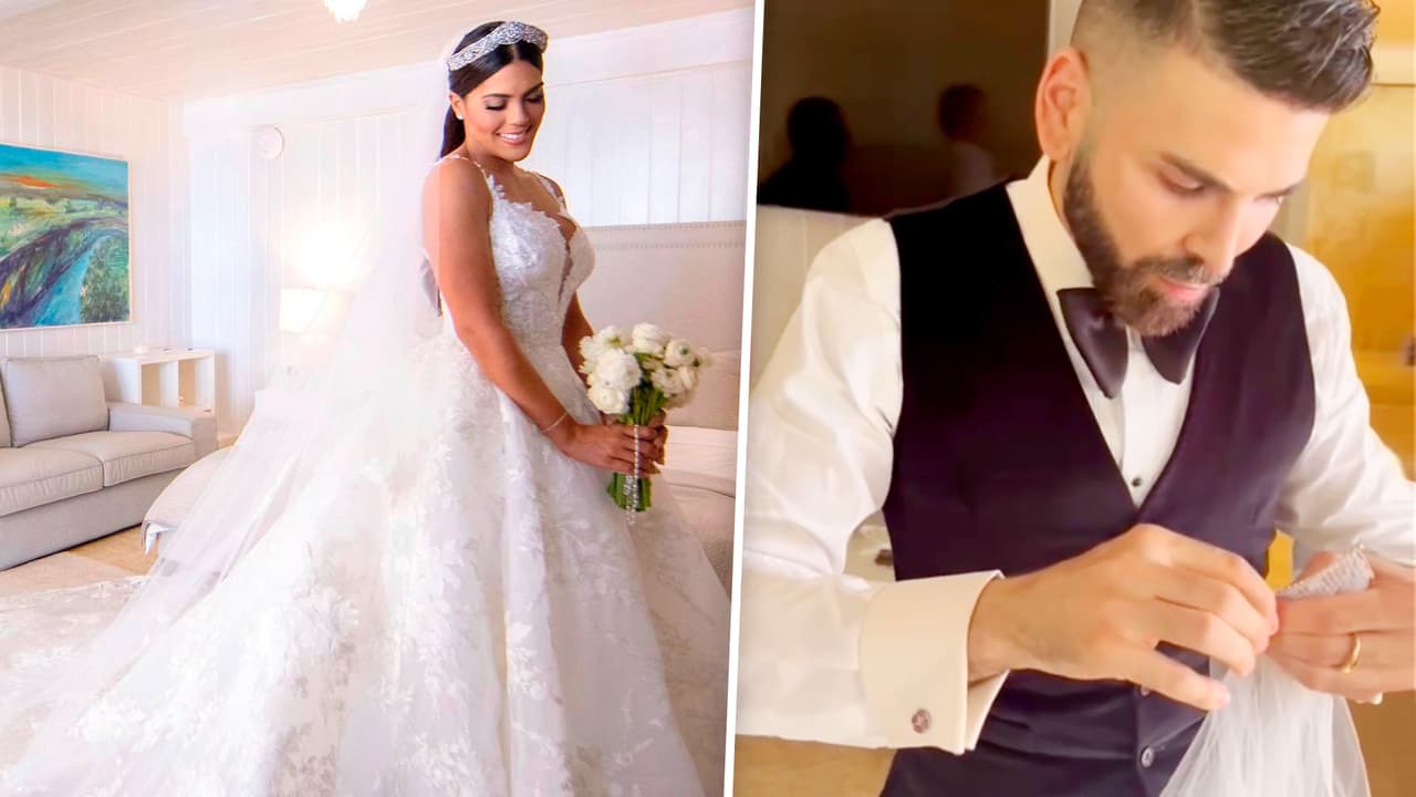 Minutos de angustia: a Francisca se le rompió el velo antes de la boda (Jomari salió al rescate)