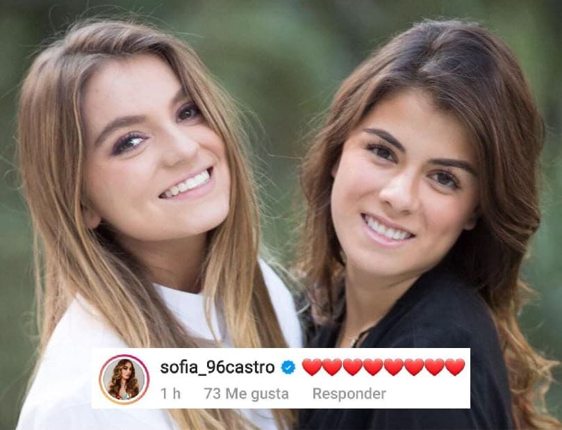 A pesar del 
<a href="https://www.univision.com/famosos/angelica-rivera-violencia-enrique-pena-nieto-fotos">divorcio de Peña Nieto y Angélica Rivera</a>, las jóvenes siguen manteniendo buena relación. 
<b>Sofía agregó emoticonos de corazones.</b>
<br>