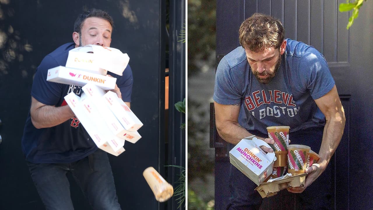 ¿A Ben Affleck se le caen otra vez el café y las donas? La explicación detrás de estas fotos