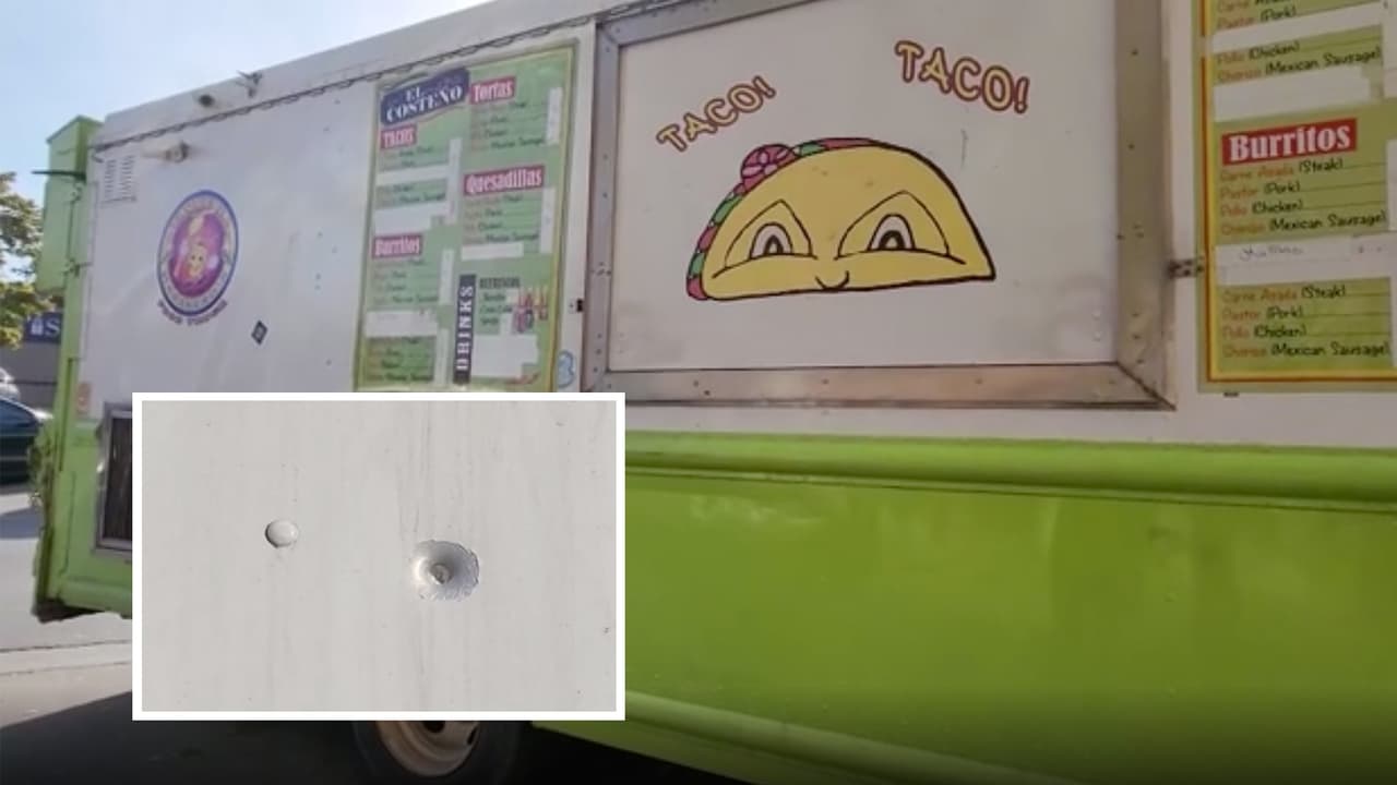 Pelean frente a food truck y taquero resulta baleado