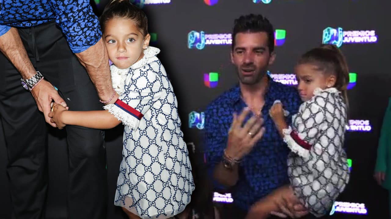 No quisó hablar, pero nos derritió de ternura: Alaia acompañó a su padre Toni Costa a Premios Juventud