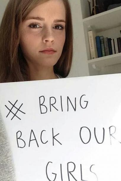 Ema Watson pide por las niñas nigerianas. Fotos: Twitter