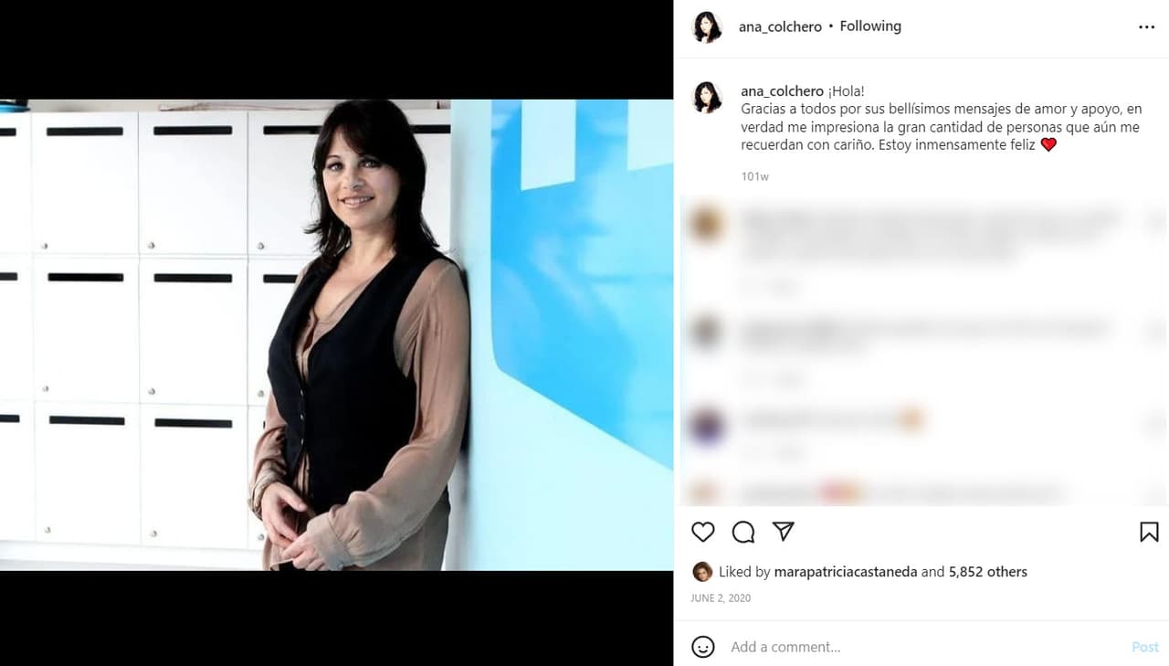 En 1999, 
<b>Ana Colchero</b> decidió retirarse de las telenovelas a pesar de que tenía una carrera llena de éxitos.