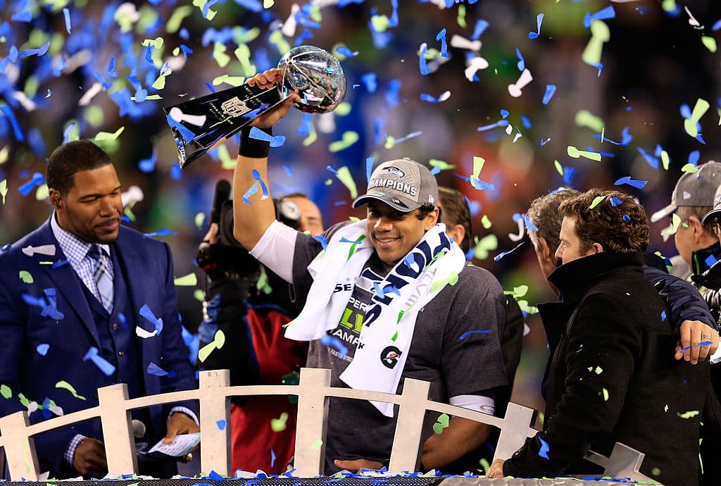 8. Russell Wilson, Seattle Seahawks | Es el tercer quarterback más joven en ganar un Super Bowl. Jugó con 25 años y 65 días para vencer 43-8 a los Broncos de Peyton Manning.