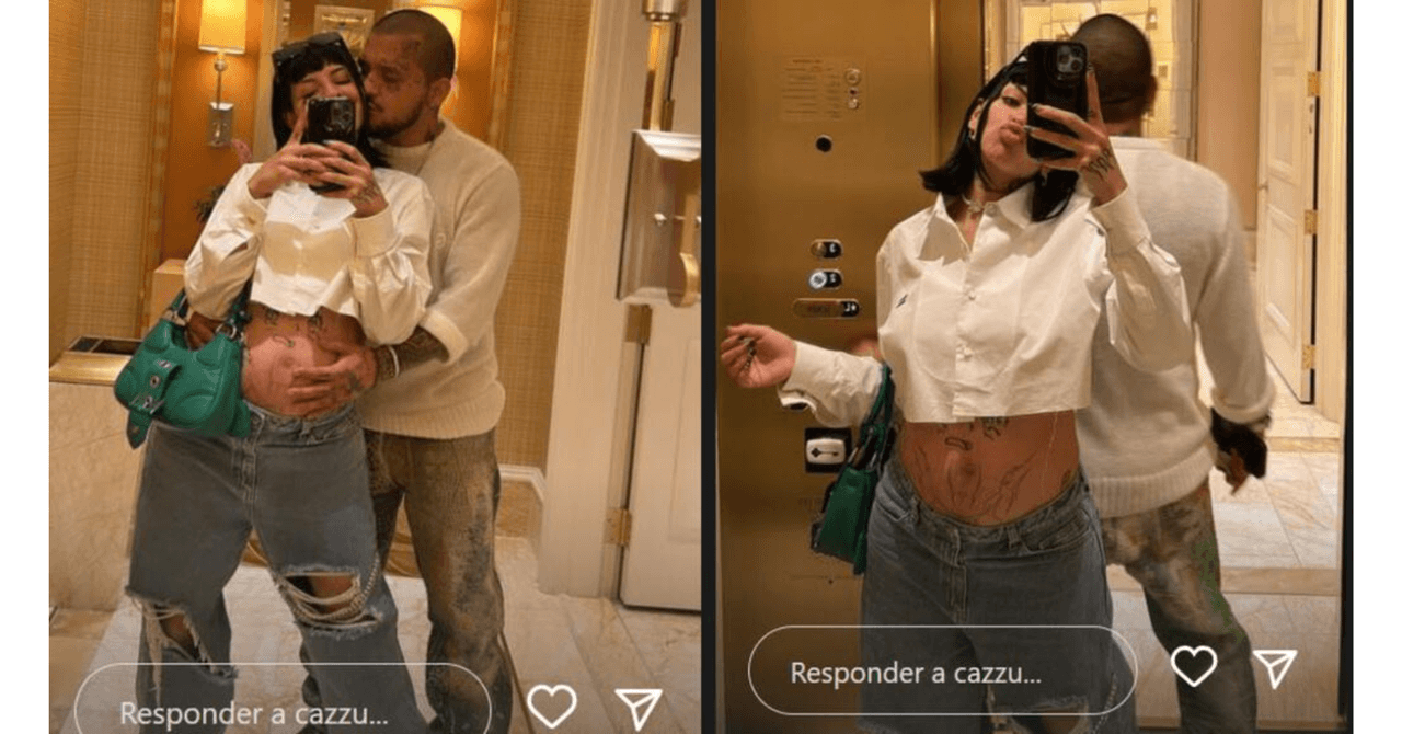 Christian Nodal y Cazzu embarazada