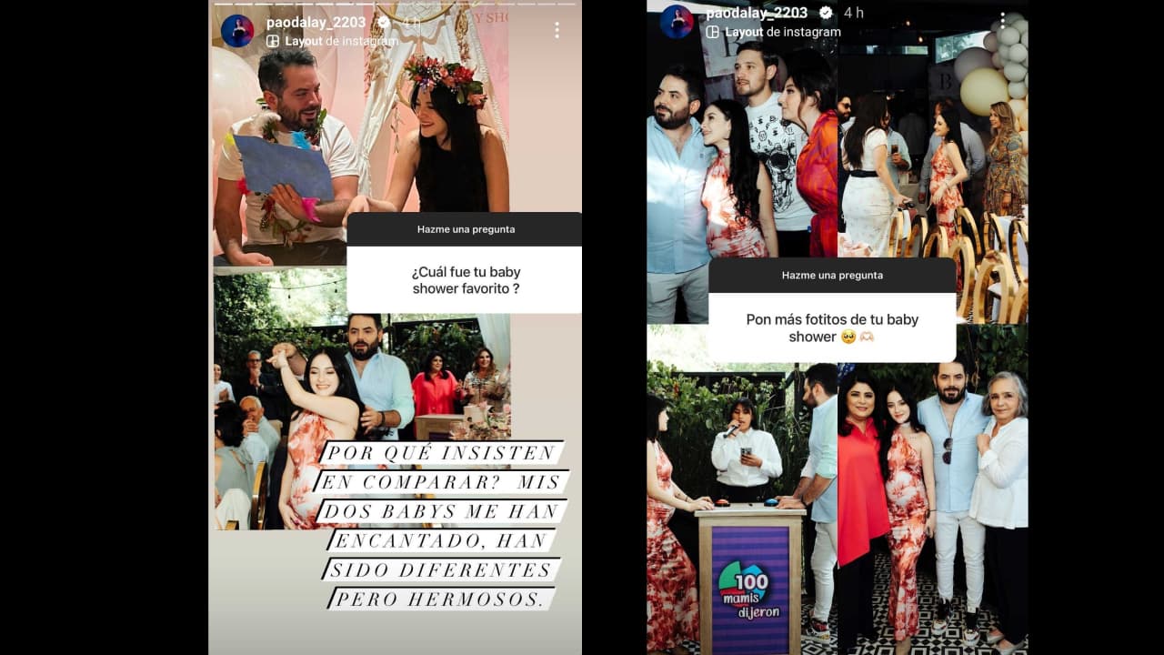 Novia de José Eduardo Derbez molesta por comparaciones de sus baby shower