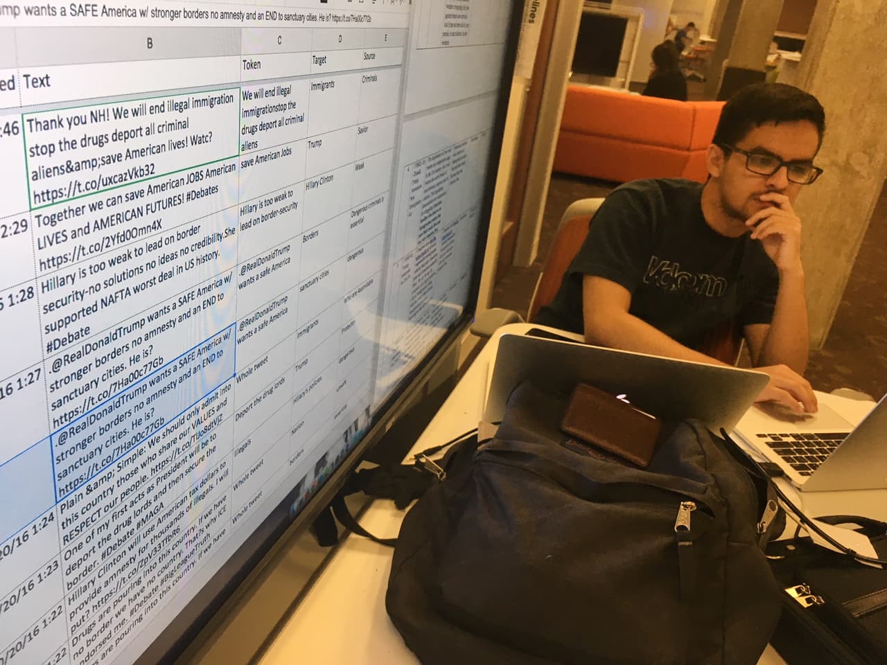 "We need to end illegal immigration, stop drugs, deport all criminals ..." part of a Tweet by Donald Trump analyzed in the study.