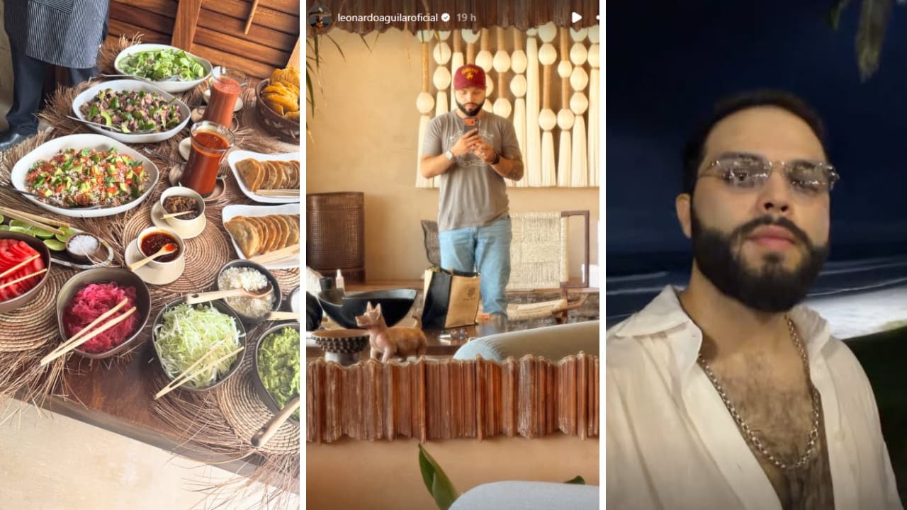 Pepe Aguilar mostró algunos de los platillos que degustaron, mientras que Leonardo ventiló detalles del lugar de la celebración.