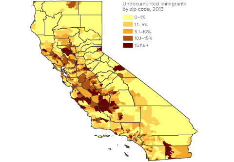 Los inmigrantes indocumentados viven en cada región del estado