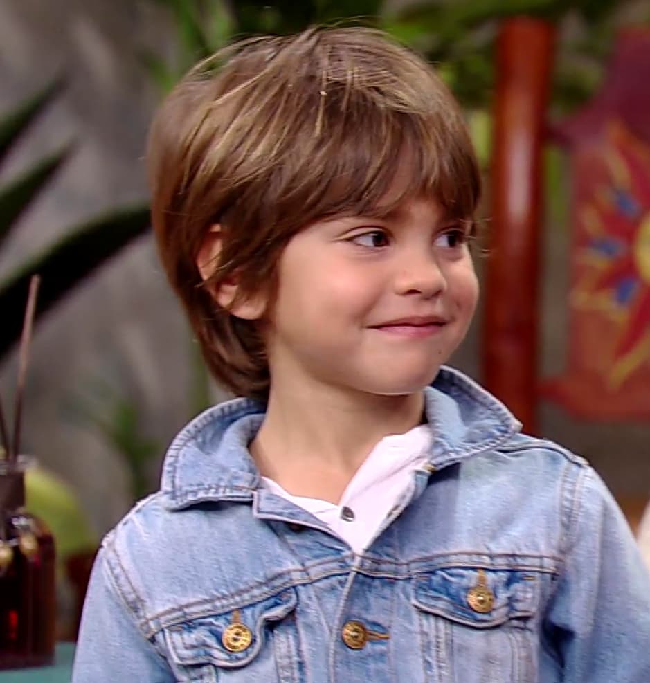 Daniel tiene ahora 6 años, y como podemos ver es tan carismático como su papá.