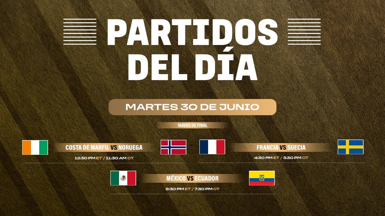 Partidos del Mundial 2026 por radio - Martes 30 de junio