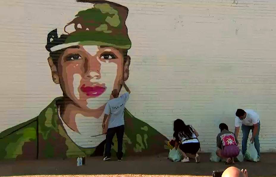 Artista de Fresno realiza mural de Vanessa Guillén para inmortalizar su legado