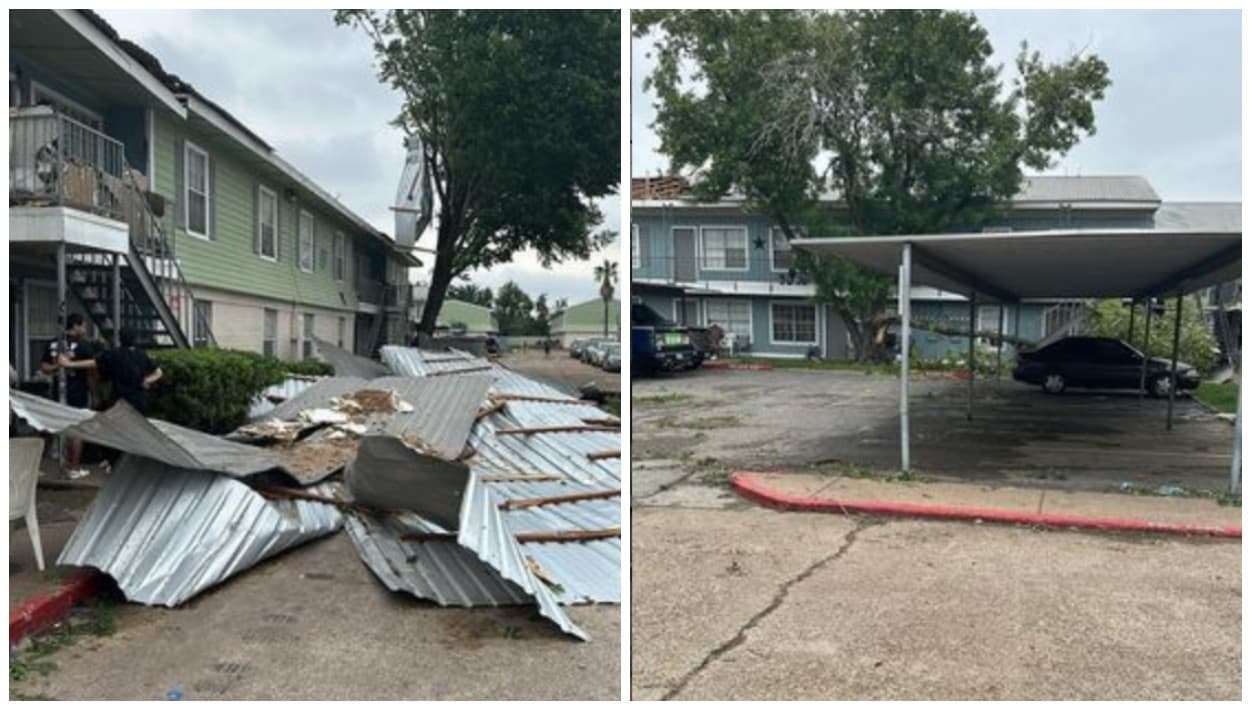 En los departamentos de Northwest Corner, en el 8520 de Pitner Road, Miguel Chinelo Álvarez nos compartió la situación con la cual amanecieron este viernes.