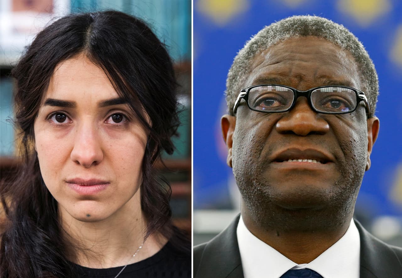 Nadie Murad y Denis Mukwege, ganadores del Premio Nobel de la Paz 2018.