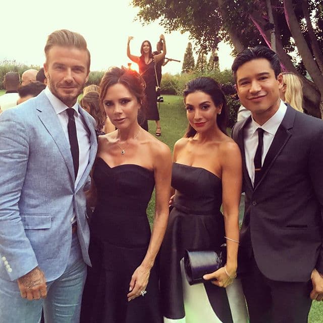 Los Beckham junto a Mario López y su esposa.