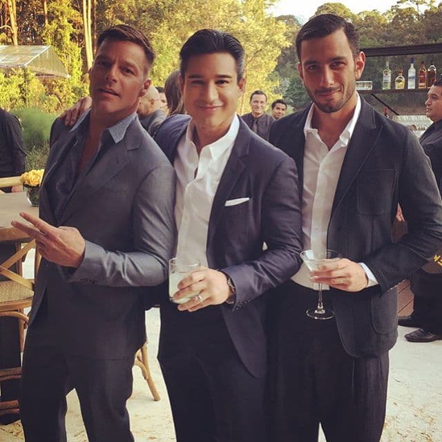 Mario López con Ricky Martin y su galán, Jwan Yosef.