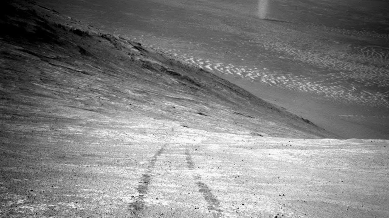 Oppy recorrió la distancia de un maratón y estableció un récord mundial detectando polvo en el camino.