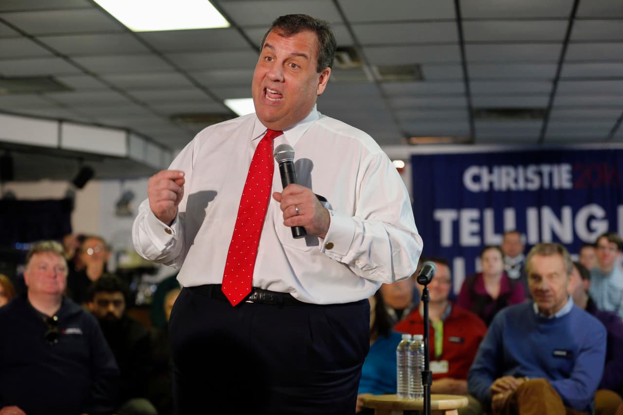 Chris Christie hace campaña en New Hampshire