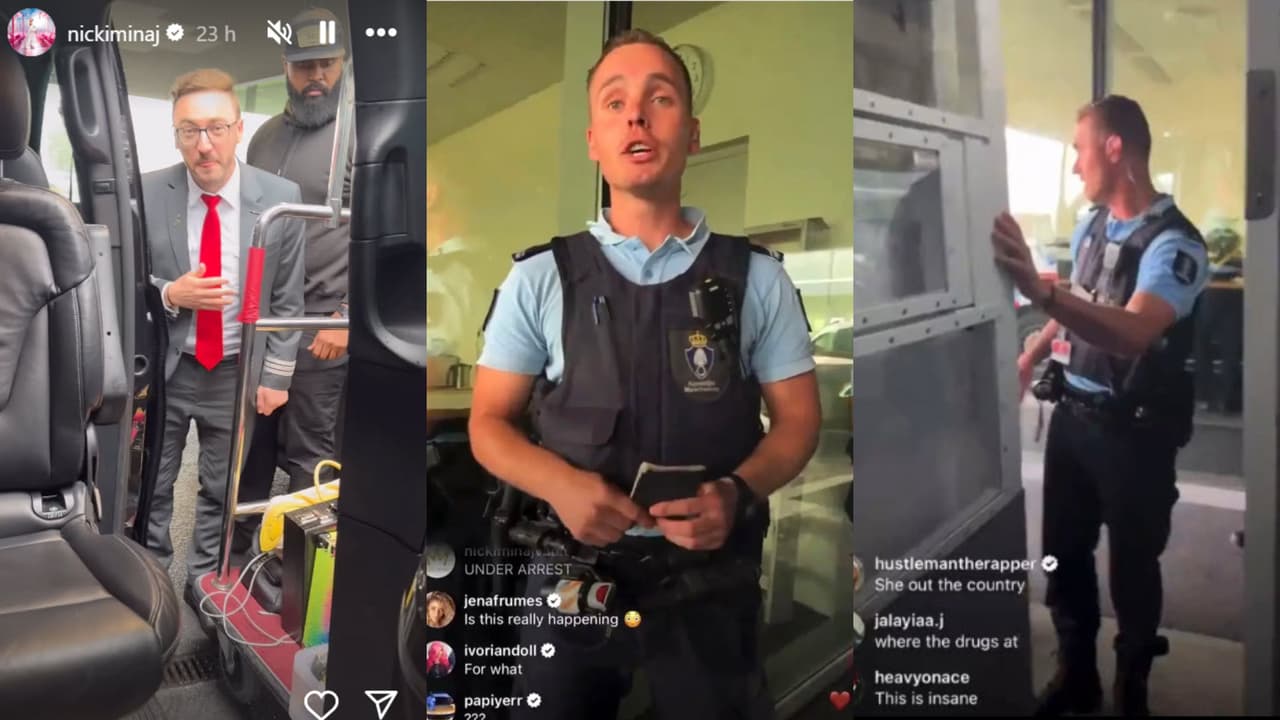Nicki Minaj documentó su arresto a través de en videos que transmitió en vivo en sus redes sociales.