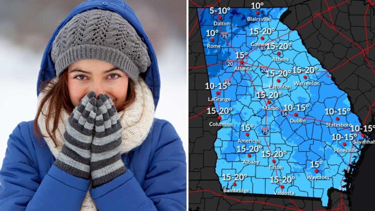 Frío de entre 8°F y 18°F: más de 90 condados en Georgia están bajo aviso
