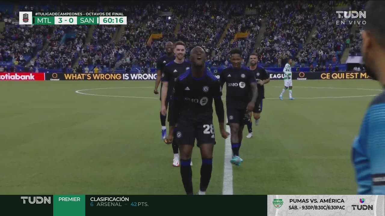 ¡Tremendo baile al Santos! Koné anota el 3-0 y hace retumbar las campanas