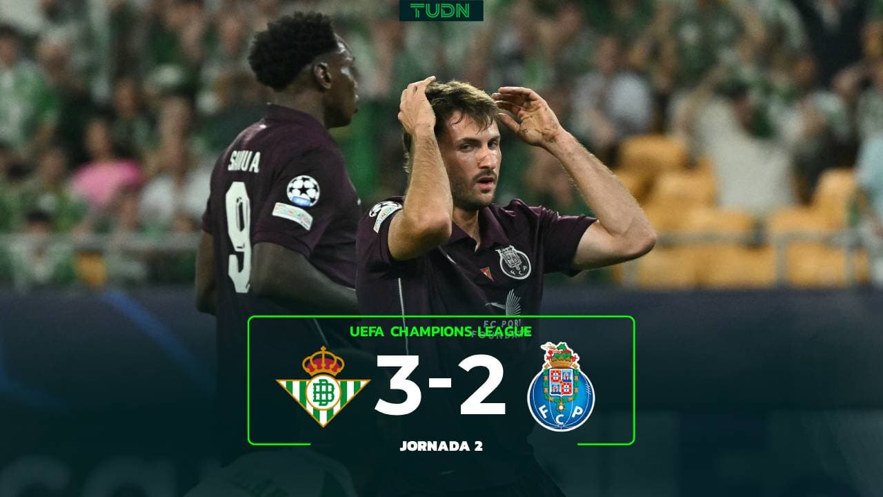 Betis vs. Porto: Goles, resultado y resumen del partido de la UEFA Champions League 2026-2027