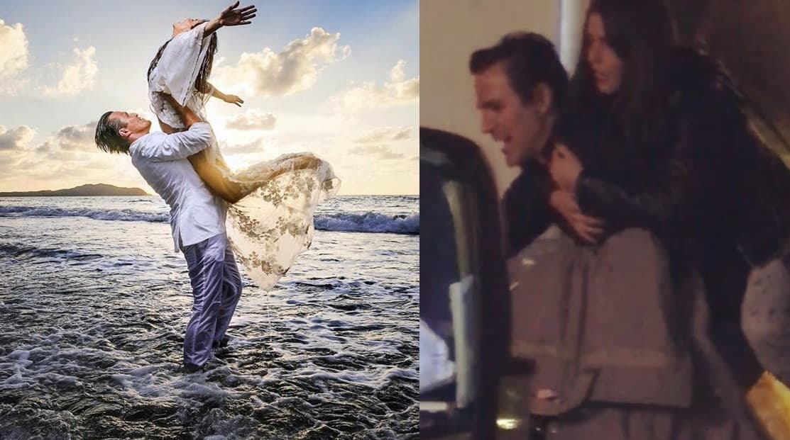 Claudia Álvarez y Billy Rovzar viven su amor bajo la lluvia