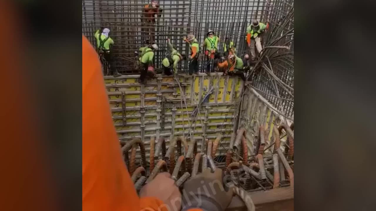 Gritos y súplicas: el momento cuando 6 trabajadores quedan atrapados en una construcción en Brickell
