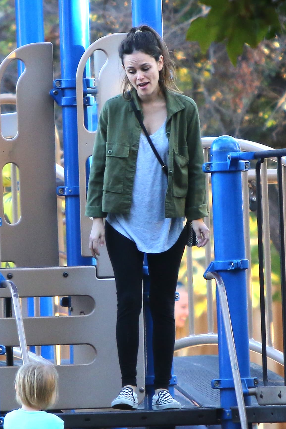 Photo © 2016 AKM GSI/The Grosby Group EXCLUSIVE Studio City, October 25, 2016. Actress, Rachel Bilson, is seen having a fun day at the park with her adorable baby girl, Briar Rose Christensen.