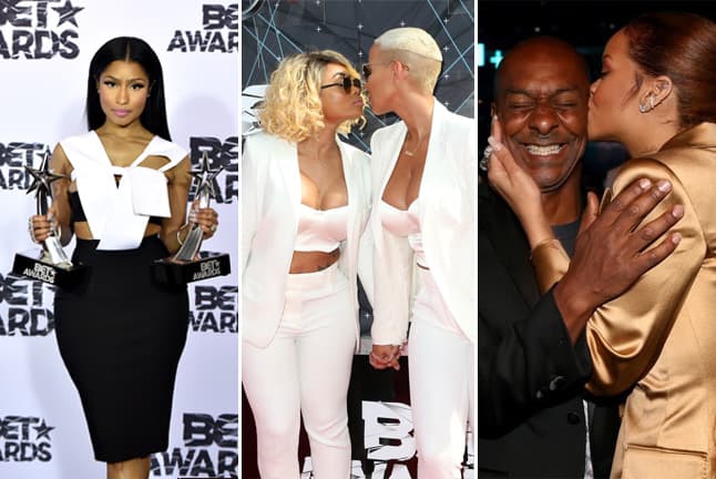 Nicki Minaj se coronó como la más ganadora, Amber Rose y Blac Chyna se dieron un beso y Rihanna se la pasó de lo más divertida. Así fueron los BET Awards 2015.