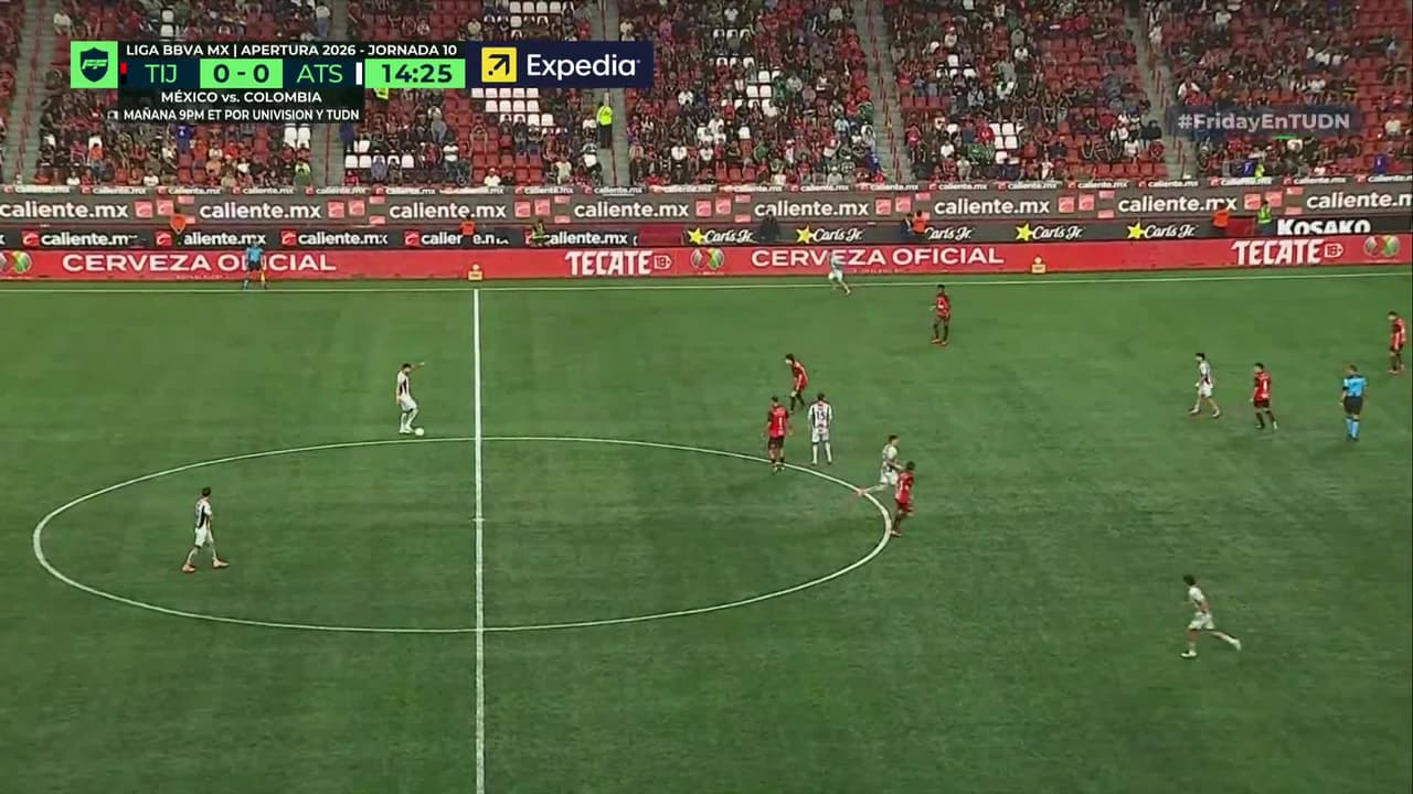 ¡GOL!  anota para Atlas. Ryan Mmaee