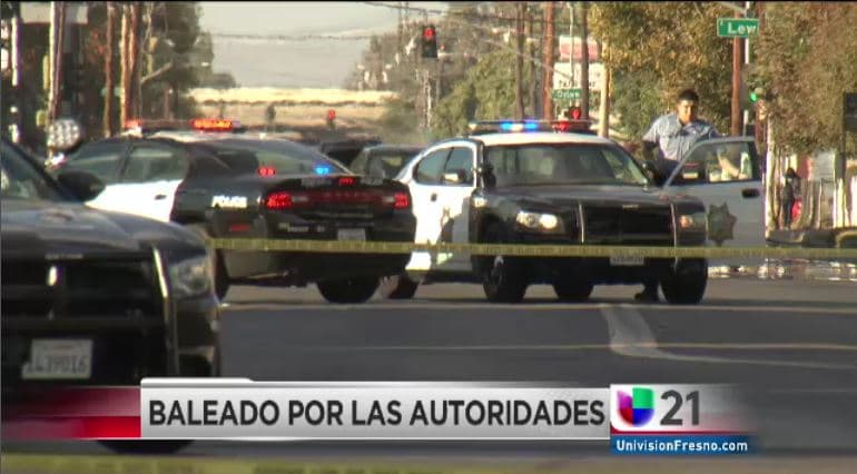 Baleado por las autoridades
