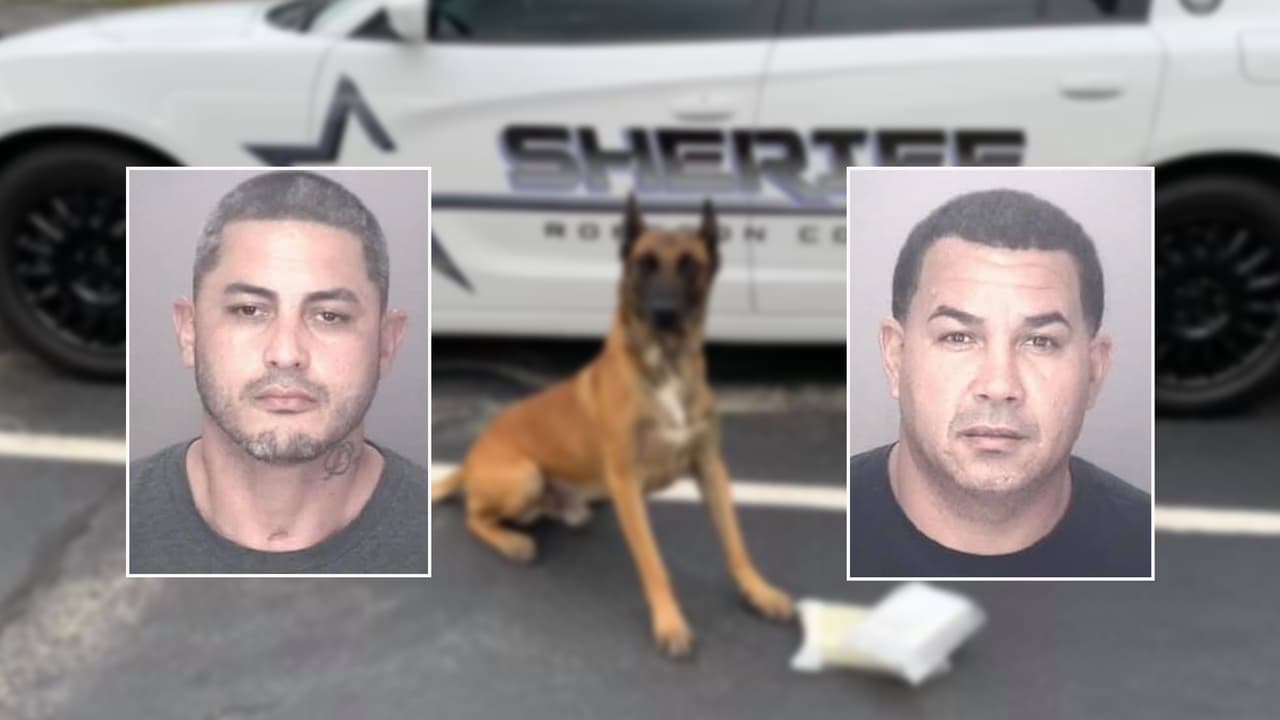 Oficiales de la Oficina del Alguacil del condado de Robeson anunciaron el arresto de dos hombres de Florida acusados de traficar drogas en la Interestatal-95 en Carolina del Norte.