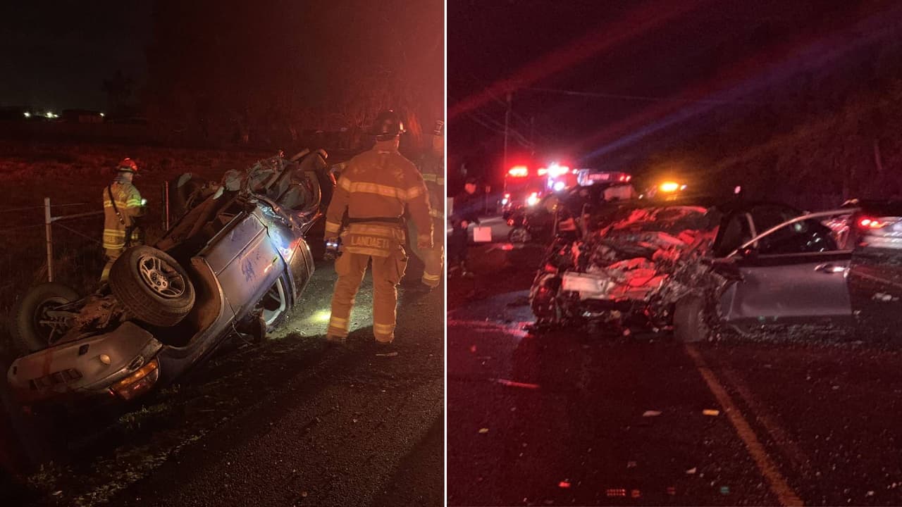 Accidente múltiple en la zona rural de Sacramento deja dos personas hospitalizadas