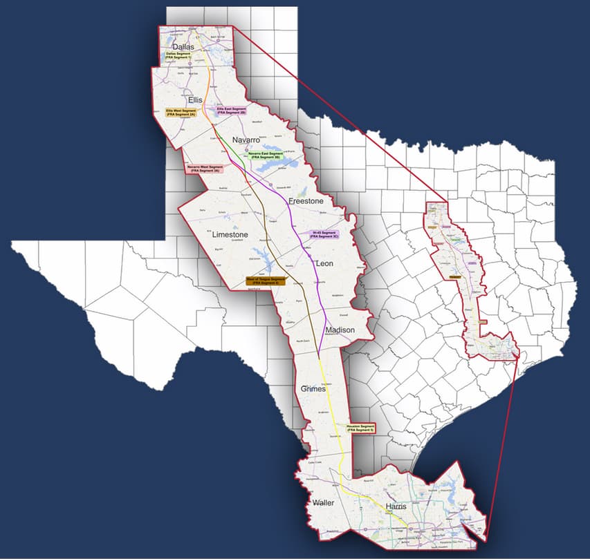 El tren de alta velocidad recorrá 240 millas entre ambas ciudades, sin embargo aún no se ha definido si la vía estará paralela a la carretera interestatal 35.