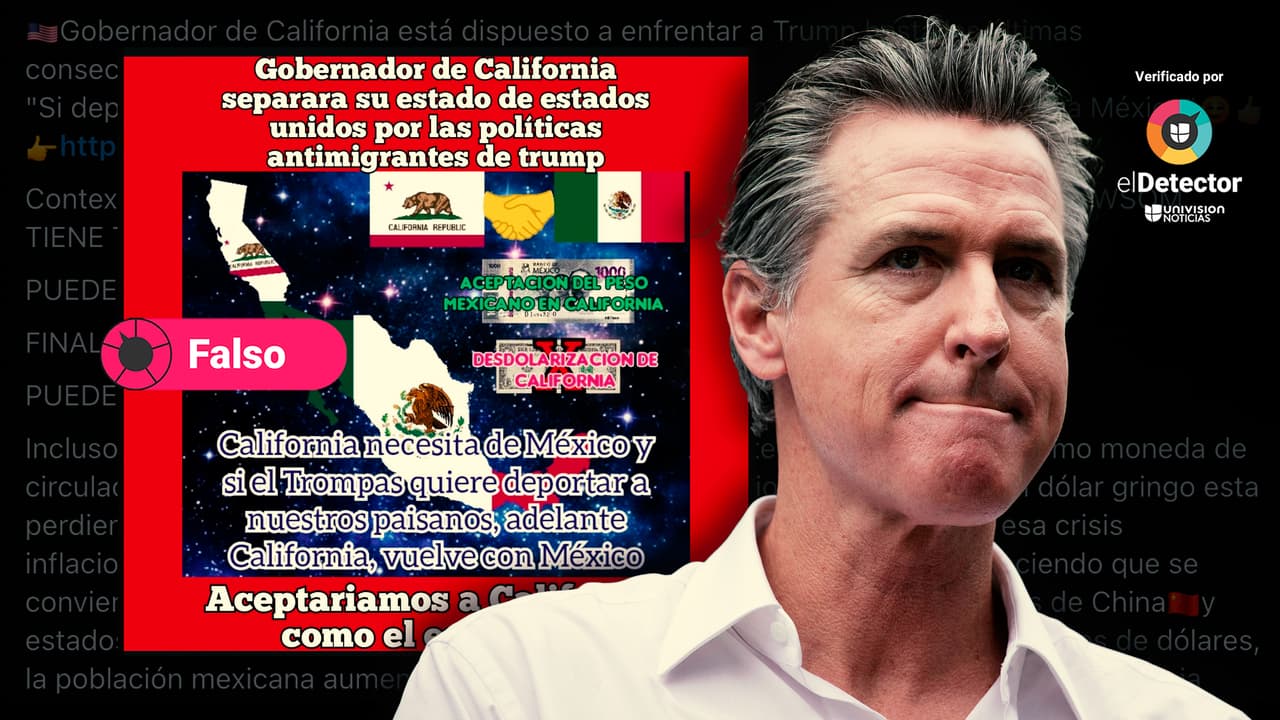 Es falso que el gobernador de California haya declarado que independizaría al estado de EEUU por deportaciones de inmigrantes