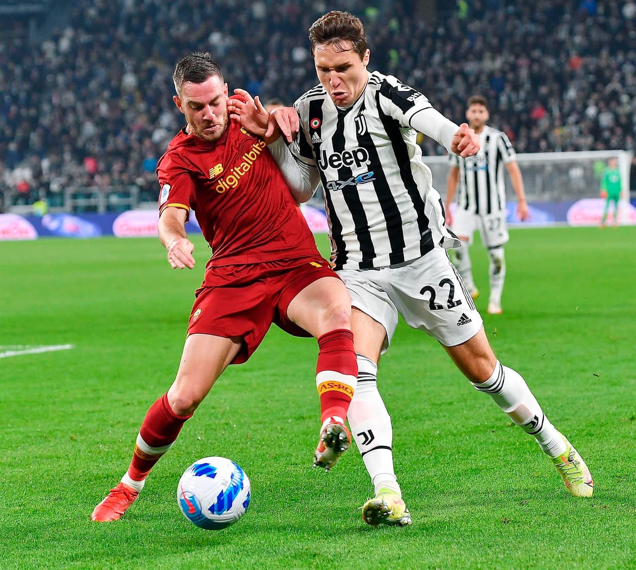 Juventus se impone a la Roma de Mourinho 1-0 con gol de Moise Kean al minuto 16' del primer tiempo, durante la octava jornada en la Serie A.