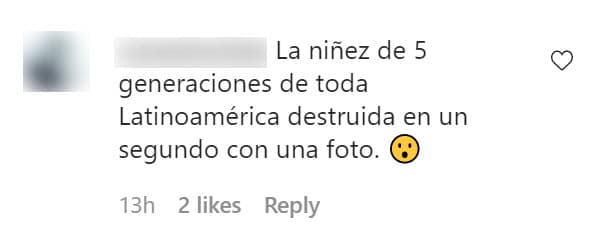 Aunque la mayoría de los comentarios fueron halagos, hubo quienes no estuvieron de acuerdo con la imagen.
<br>