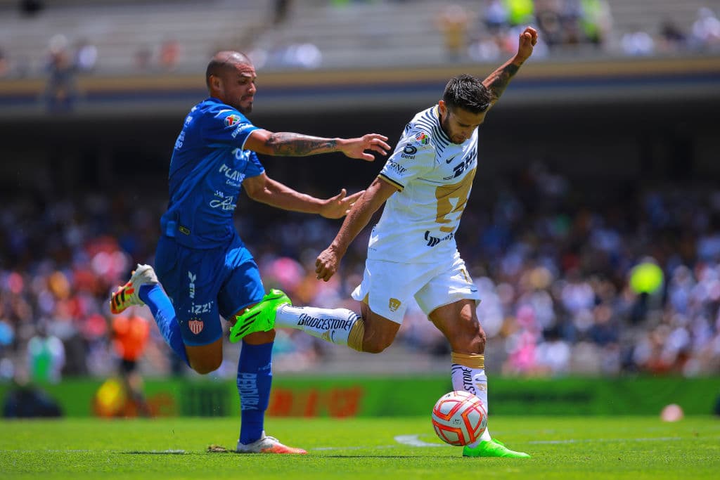 Un golazo de volea de Adrián Aldrete en el primer tiempo bastó para que Pumas sumara ante Necaxa su primer triunfo en el Apertura 2022 de la Liga MX.